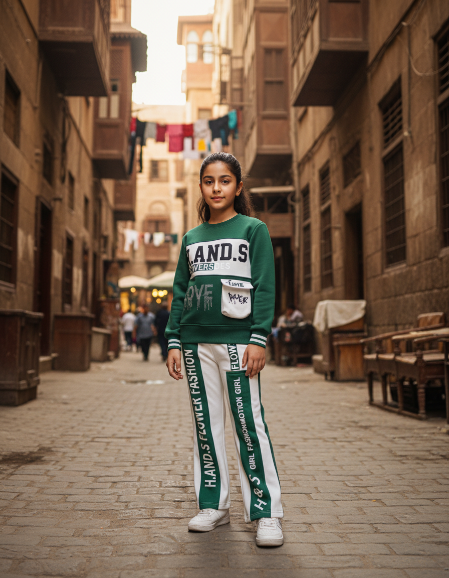 Girls' Trendy Streetwear Two-Piece Tracksuit Set - Winter Cozy Fleece Activewear