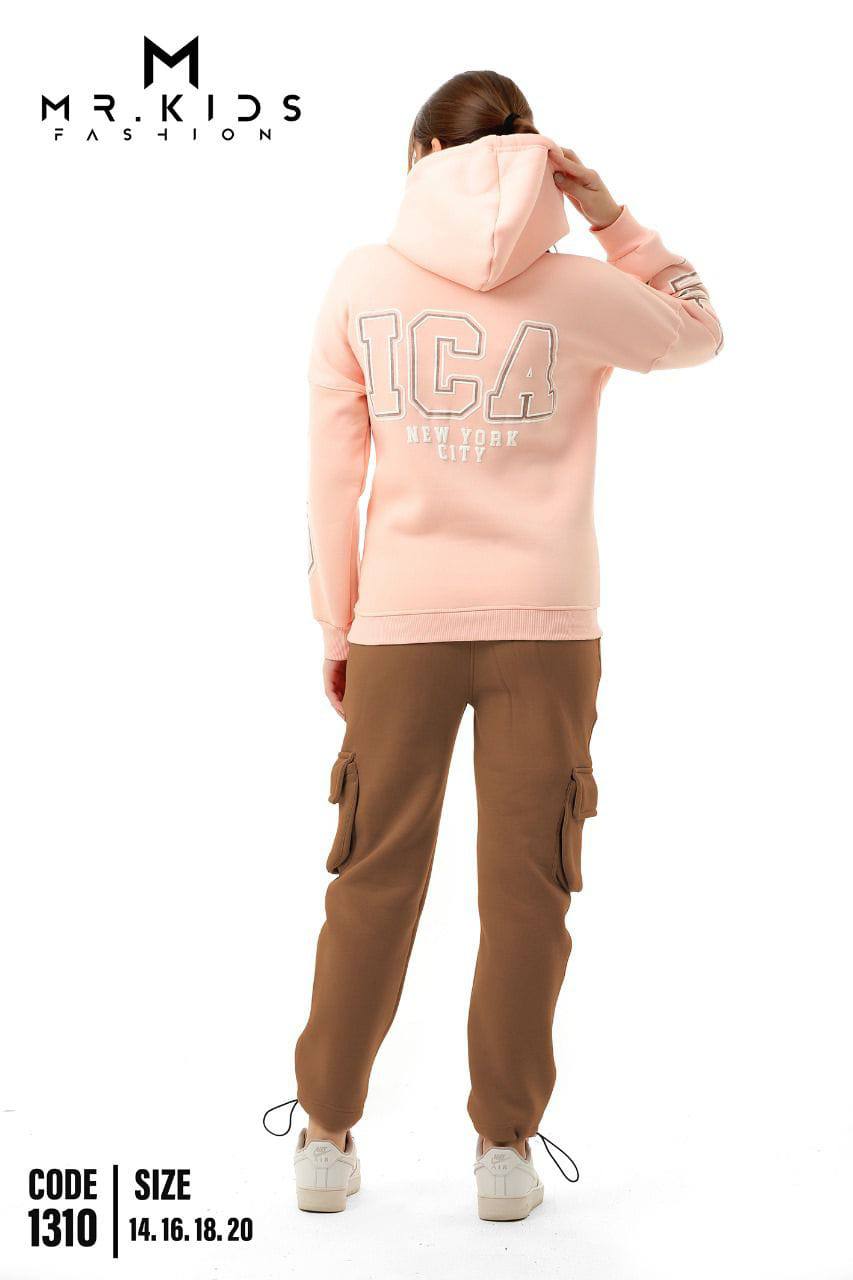 Girls’ Sporty Hoodie & Cargo Jogger Set