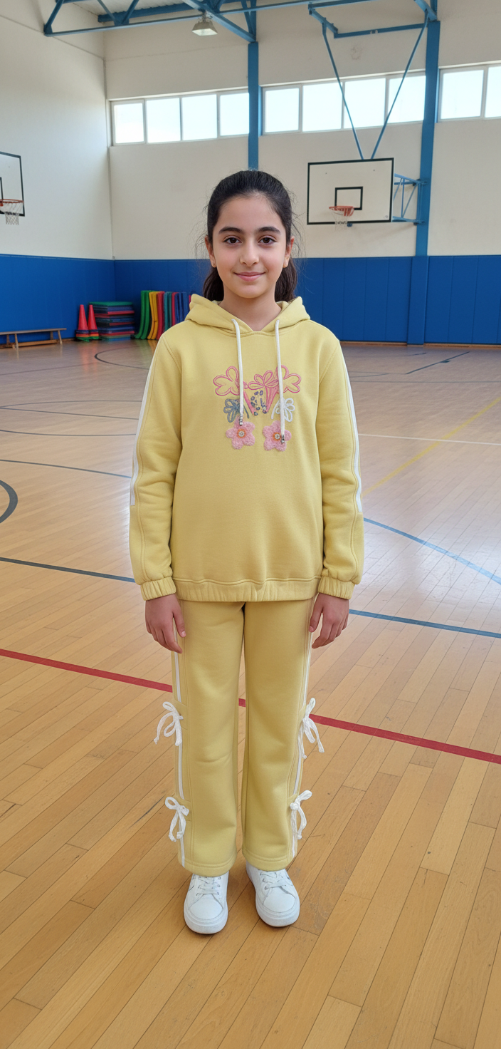 Girls' Floral Hoodie & Pants Set