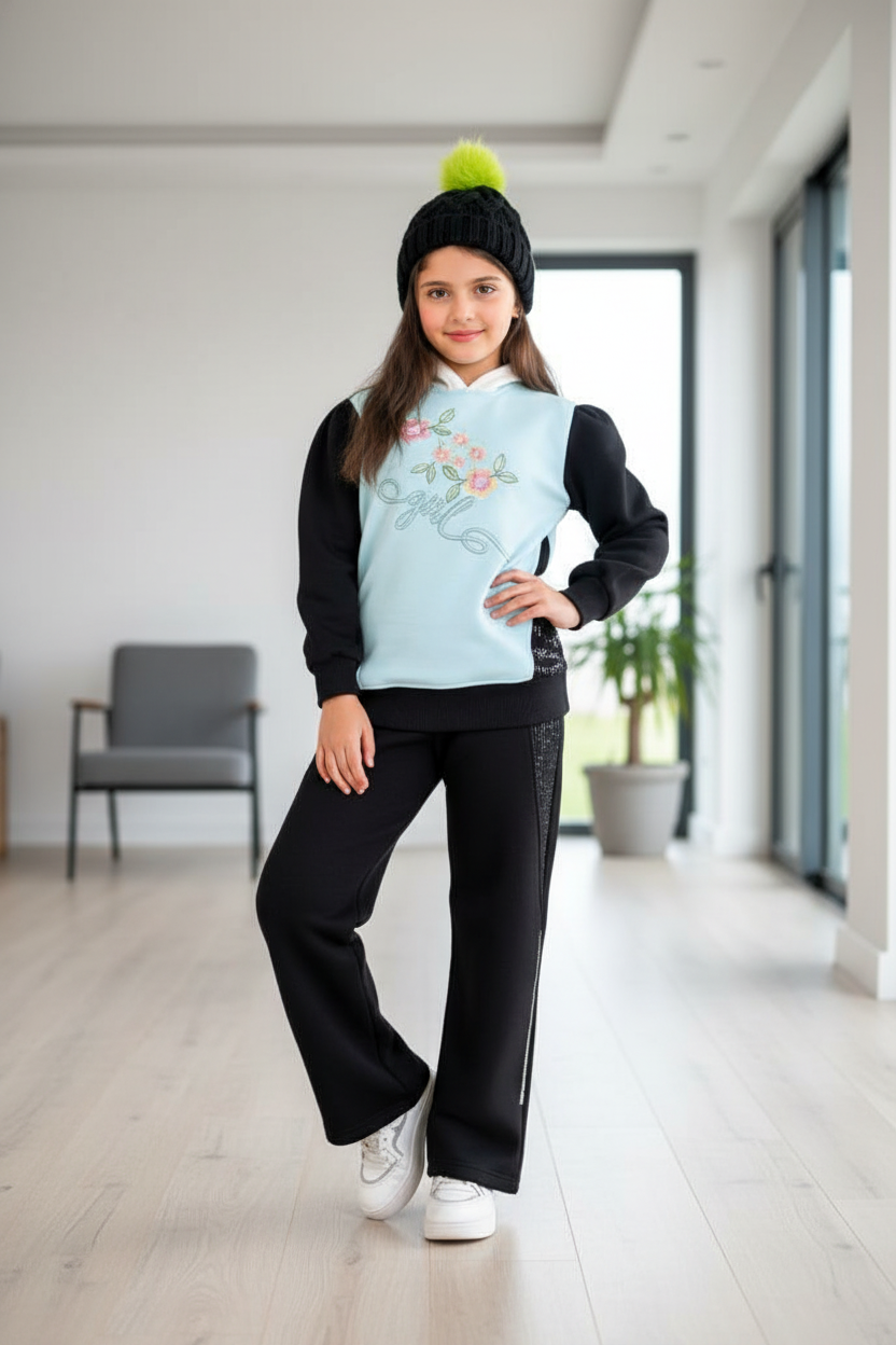 Girls' Cotton Loungewear Set